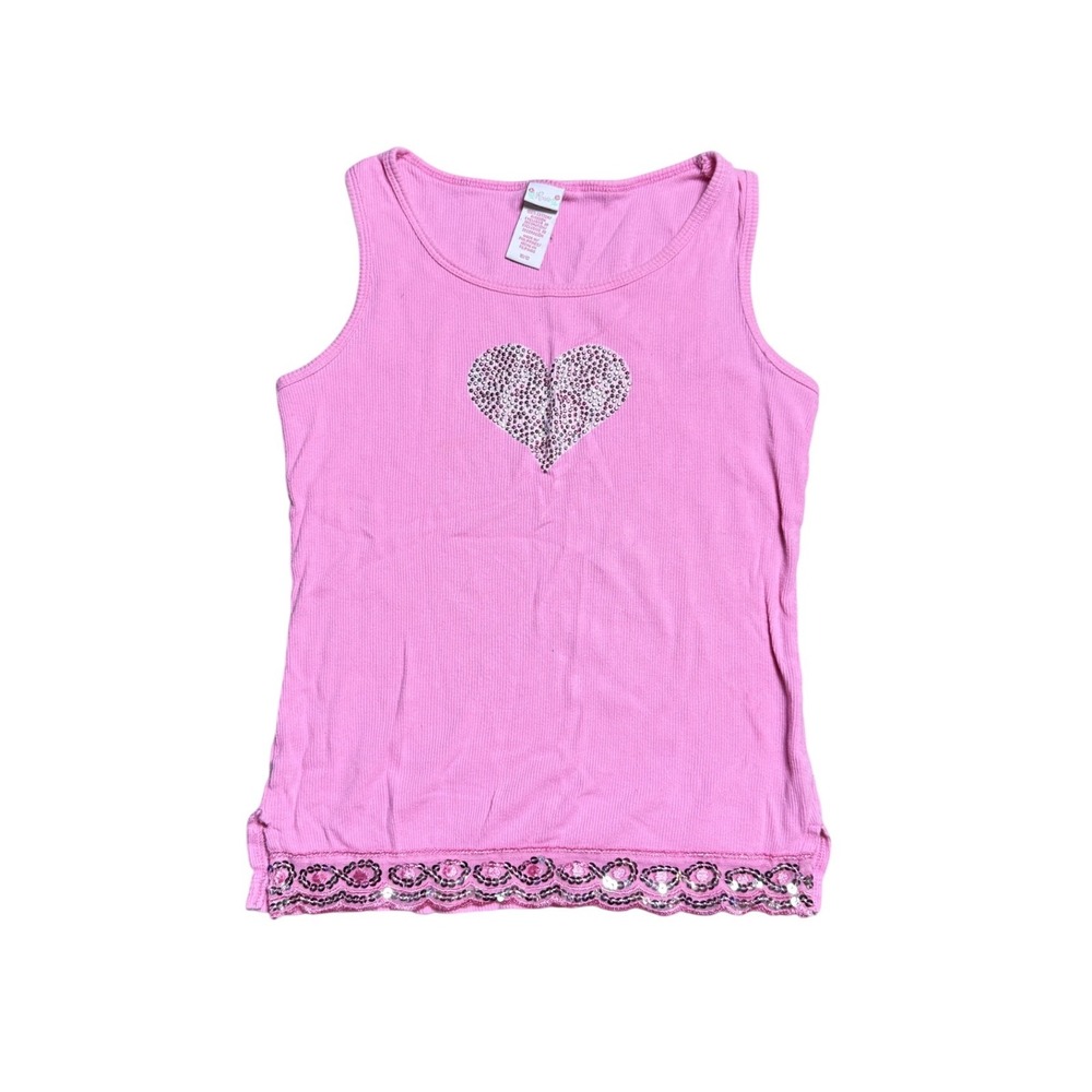Route 66 Pink Ribbed Tank Top